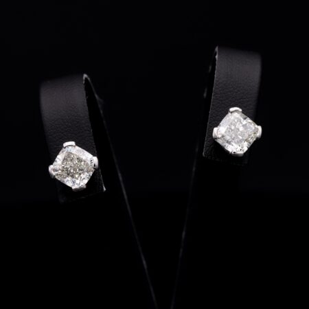 2ct Diamant Cushion Ohrringe