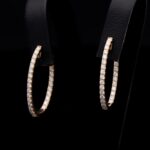 Ovale Creole in Gelbgold mit Brillanten