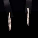 Ovale Creole in Gelbgold mit Brillanten