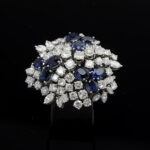 Sapphire diamond flower