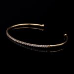 Tennis Armreif in Gelbgold mit Diamanten