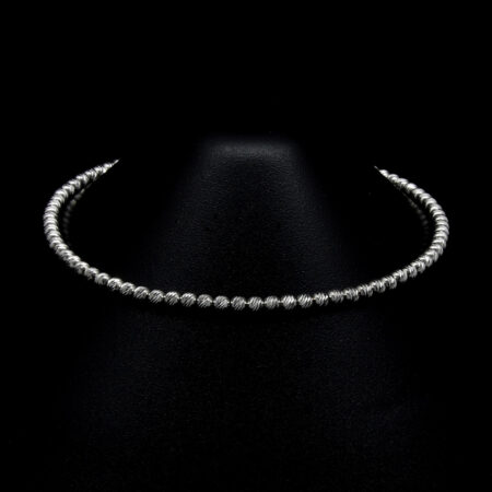 White gold diamond ball bracelet