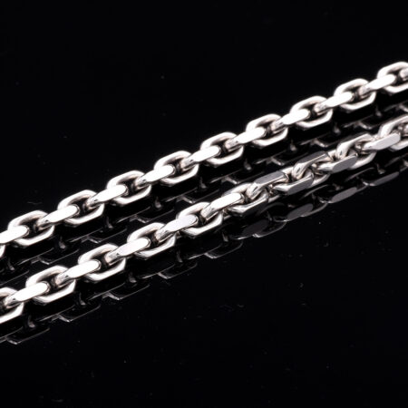 Thick white gold anchor chain necklace 5mm