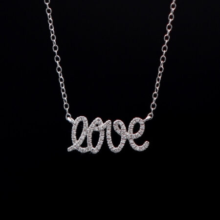 White gold Love necklace diamonds