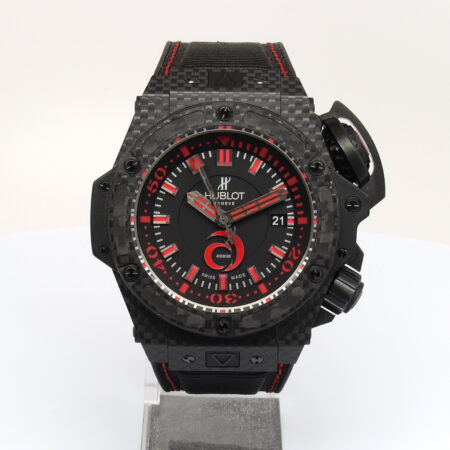 A Hublot Oceanographic 4000 Alinghi edition limited to 100 pieces in carbon on a rubber/textile strap