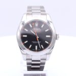 Rolex in Milgauss in Stahl mit schwarzen Zifferblatt. REF: 116400