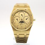 Audemars Piguet Royal Oak Quantieme Perpetual with MK1 dial, glass back with hand engraved rotor. REF: 25686BA