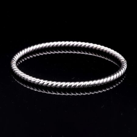 Kordula White Cord Bangle in White Gold