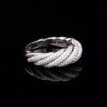 Croissant White Dia WG Ring
