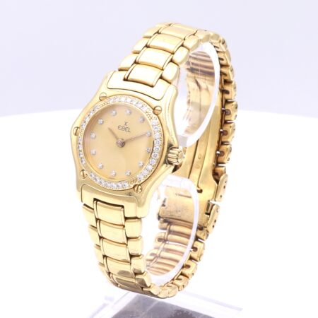 Ebel Lady Classic Wave mit Brillant Lünette und Zifferblatt