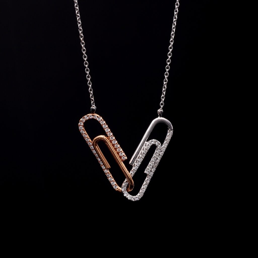 Two-Tone Paperclips Necklace