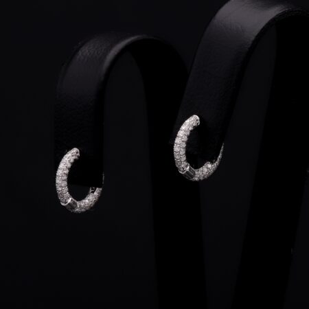 Tiny Pave Hoops
